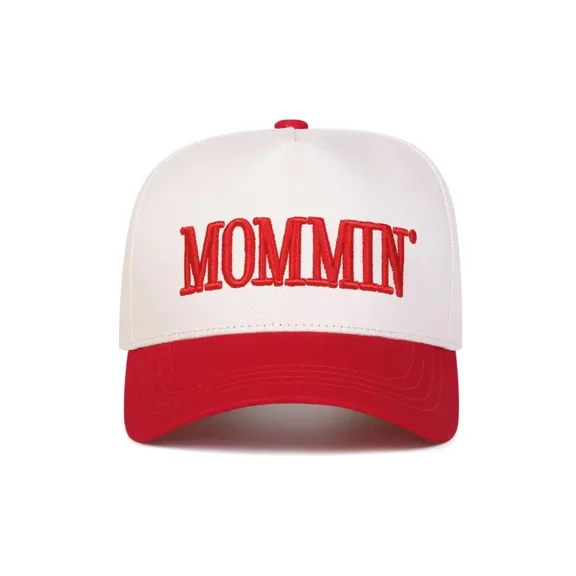 MOMMIN’ Embroidered Trucker Hat, Adjustable Snapback Baseball Cap for Moms, Stylish Casual Hat for Women, Perfect Mom Life Accessory for Everyday Wear, Gifts, Travel and Outdoors