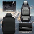 thumbnail image 6 of AOMSAZTO Car Full Seat Covers Fit for GMC Terrain 2010-2024 2025 Leather Waterproof Protectors Automotive Seat Cushion(2 Row 5 Seat,Black&Grey), 6 of 7