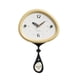 thumbnail image 3 of Reloj de pared creativo for sala de estar, decoración de pared con péndulo, negro, blanco y amarillo., 3 of 8