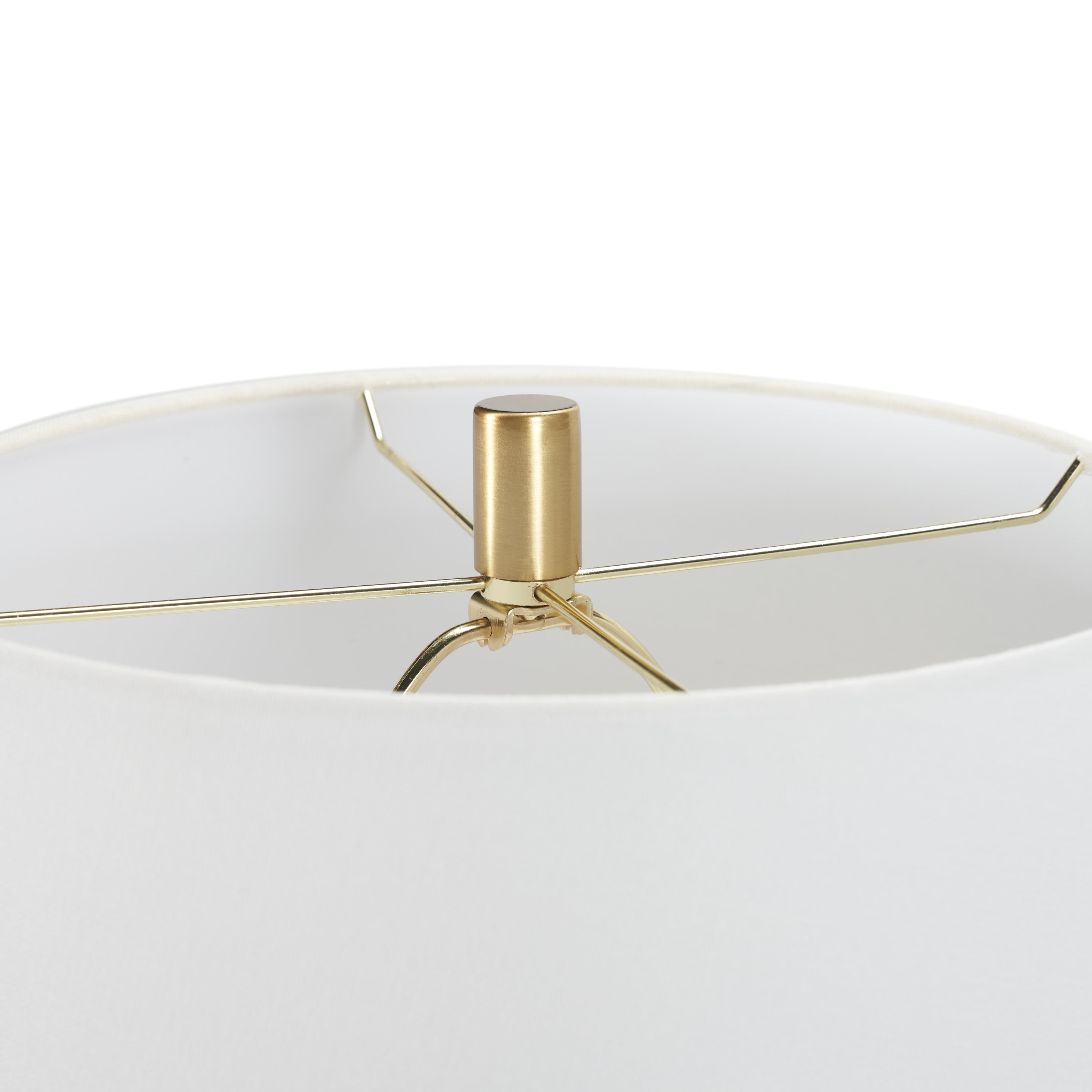 Nourison 29"  Elegant White/Gold Terrazzo Table Lamp, Contemporary, Modern, Glam for Bedroom, Living Room, Office, End Table, Coffee Table