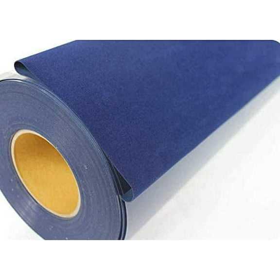 INTBUYING Blue Flocking Heat Transfer Vinyl 1 Yard Flocking Engraving Film Flocking Film Cut by Cutting Plotter DIY T-Shirts Cap 19.29in Width