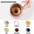 thumbnail image 4 of Taza De Agitación Automática,Taza De Café Magnética Automática Recargable Con Barra De Agitación,leche/cacao En La Oficina/Cocina/Viaje 14oz El Mejor Regalo - Rosa, 4 of 5