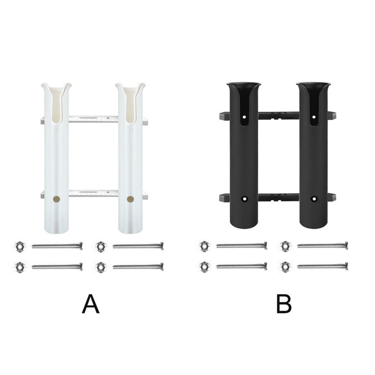 2 Tube Fishing Rod Holder Pole Rack Truck Stand Tools Accessories White