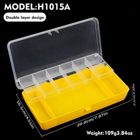 Double Layer Fishing Tackle Box Portable PP Bait Organizer