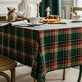 thumbnail image 2 of Imaki Rhyme Tablecloth Yarn-dyed Green Plaid Christmas Holiday Tablecloth American Fabric Rectangular  Direct, 2 of 7