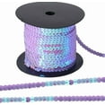 thumbnail image 1 of 100 Yards 6MM Light Purple Sequin Trim Sequins Beaded Strip Trim Ribbon Flat Spangle Metallic Glitter Paillette String Bulk Roll for Sewing Making Clothes Dresses Costume Crafts Home Decor, 1 of 9