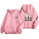thumbnail image 5 of WILLBEST Sudadera Deportiva para Mujer Ladies' Christmas Printed Zipper Long Sleeved Pocket Adjuststring Casual Hooded Sweatshirt 1781 XX-Grande, 5 of 8