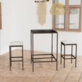 thumbnail image 1 of vidaXL 3 Piece Garden Bar Set with Cushions Poly Rattan Brown, 1 of 5