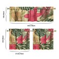 thumbnail image 4 of Hawaiian Floral and Palm Leaf Kitchen Curtains 3 Piece Set, 27.5x24 Inch Polyester Drapes with Valance and Tier Panels, 4 of 4