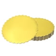 thumbnail image 1 of 15pcs Base de Pastel Redonda, Base de Pastel Circular de 8 pulgadas, Base de Cartón Dorada, 1 of 6