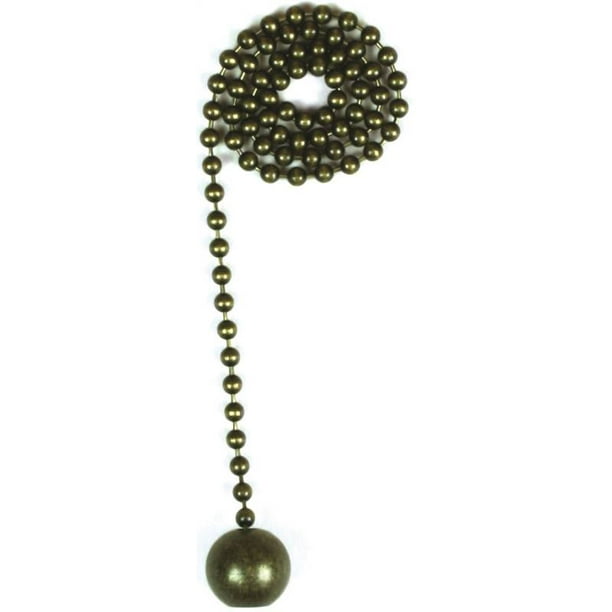 3403912,CEILING FAN PULL CHAINS ANTIQUE BRASS BALL
