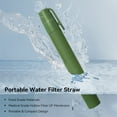 thumbnail image 3 of Graflsoa Paille de Filtration d'Eau Ultralégère et Portable - Ensemble de 4 Outils de Survie pour le Camping, la Randonnée et les Urgences, Écoresponsable et Durable, Filtres 1000 L, Vert, 3 of 7