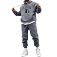 thumbnail image 4 of ZXLBBD Men and Women Fall Winter Fashion Letter Printed Sweater Pants Sports Active Suit Casual Outdoor Cozy Daily Wear, 4 of 4