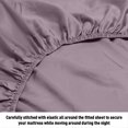thumbnail image 2 of HLONK Fresh Linen 1200 Thread Count California King Size Deep Pocket Solid Cotton Sheet Set (California King, 2 of 3