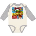 thumbnail image 3 of Inktastic Little Brother Comic Book Boys Long Sleeve Baby Bodysuit, 3 of 5