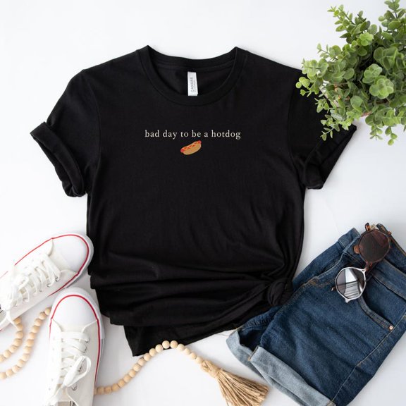 It's a Bad Day to be a Hotdog Shirt, Funny Meme Shirt, Trendy Funny Shirt, Funny Hot Dog Shirt TH210593