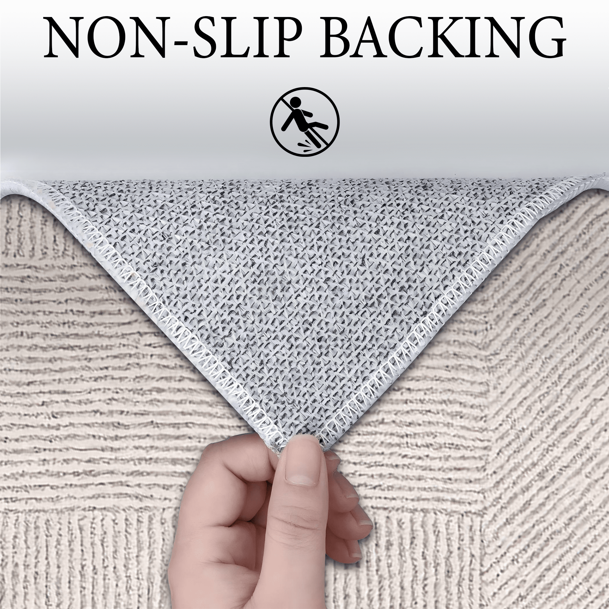 Area Rug, Washable Non-Slip Synthetic Latex Backing Carpet, Pet Friendly Low Pile Rug for Living Room Bedroom Entryway
