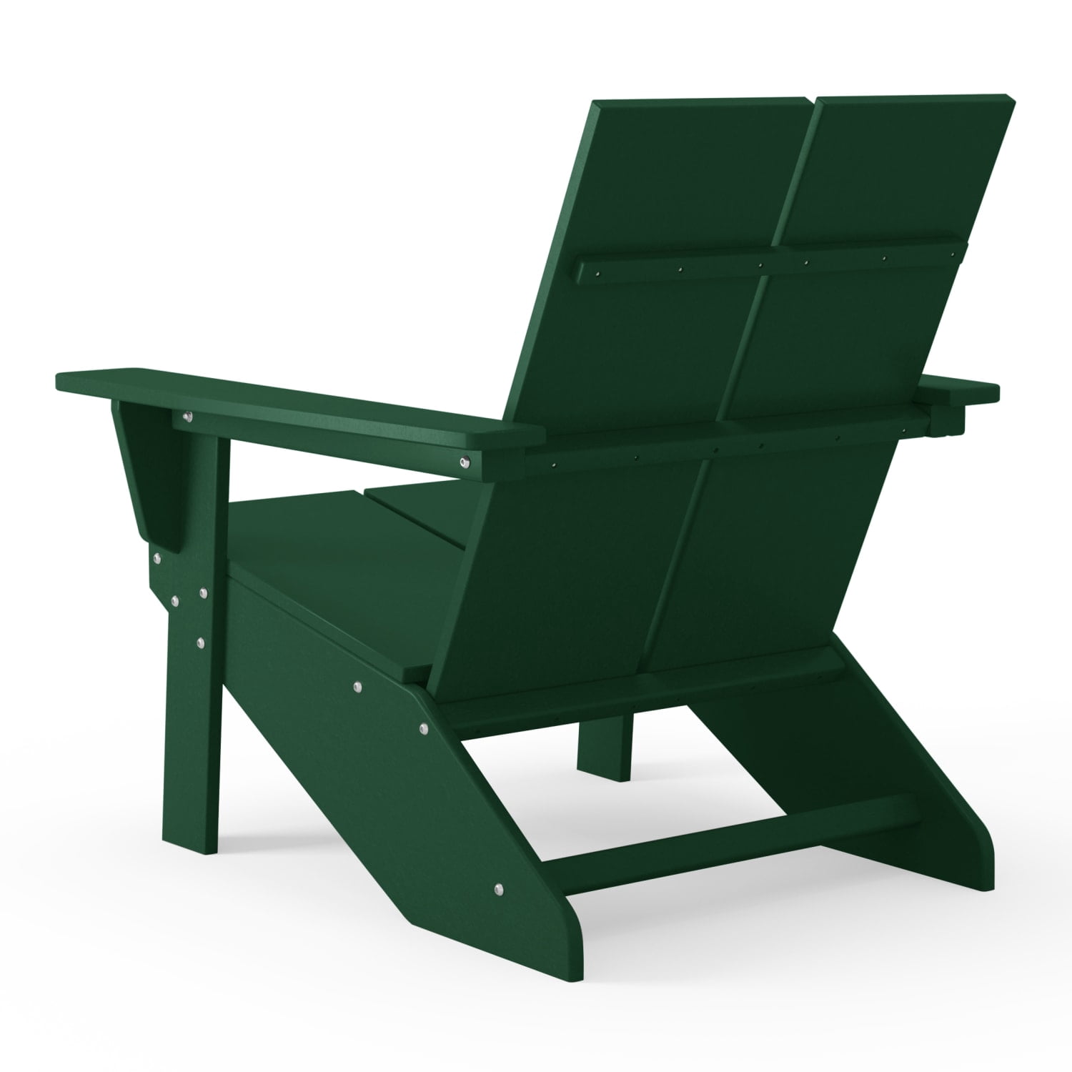 WestinTrends Riviera Outdoor HDPE Modern Adirondack Chair with Cup Holder, Dark Green