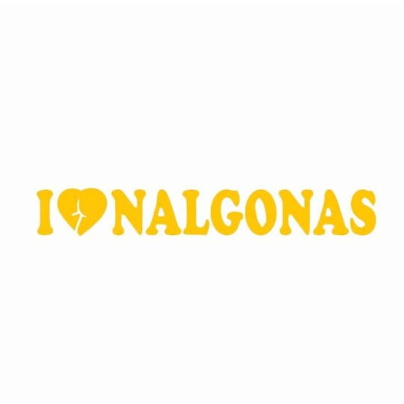 I Love Nalgonas Vinyl Decal Sticker UV & Waterproof Bumper Window Laptop Automotive Water Bottle Gift accessories – YELLOW 7"