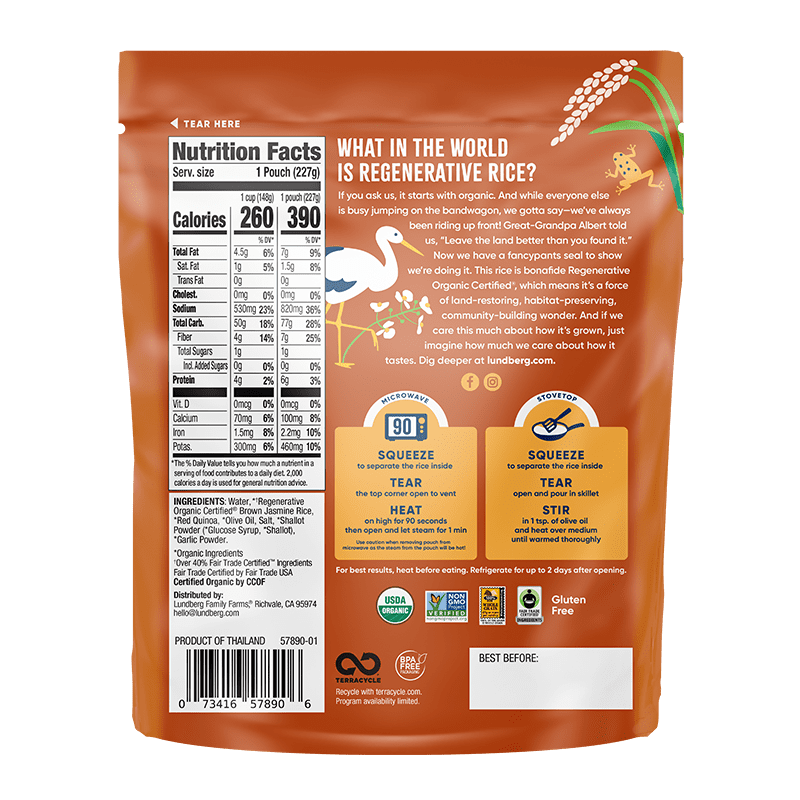 Pack of 6, Lundberg Organic 90-Second Brown Rice & Quinoa, 8 oz