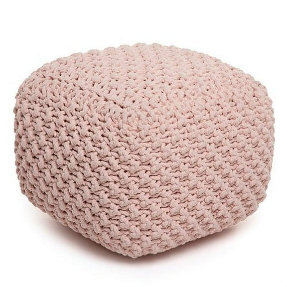 BirdRock Home Square Pouf Foot Stool Ottoman - Dusty Rose