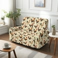 thumbnail image 4 of Xixirimido Recliner Chair Cover, 6-Pieces Stretch Recliner Covers for 2 Seat Reclining Chair Slipcover Loveseat Furniture Protector for Pets Kids, Roosters Floral Patchwork, 4 of 8