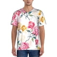 thumbnail image 4 of Haiem Hip Hop Hipster Baseball Jersey Button Down Shirts Sports Uniforms Men Women Jersey(Colorful Flowers,XX-Large), 4 of 9