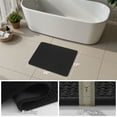 thumbnail image 4 of SIXHOME Bathroom Rugs Non Slip Bath Mat Chenille Soft Absorbent Quick Dry Bath Rugs for Bathroom Floor with Rubber Backing Machine Washable Bathmat Boho Bathroom Decor 17"x24" Black, 4 of 8