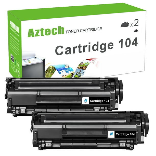 A AZTECH 2Pack Black Toner Cartridge Compatible for Canon 104 CRG104
