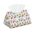 thumbnail image 2 of Lsque Dinosaur Printed Long Tissue Box Cover Holder, Facial Paper Organizer Dispenser,Triangle with Bottom Belt, PVC Leather Decorative Organizer, 2 of 9