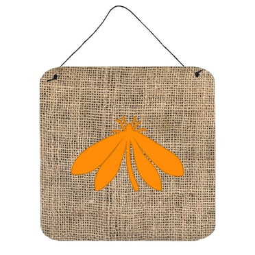 Moth Burlap and Orange BB1060 Wall or Door Hanging Prints