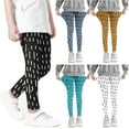 thumbnail image 6 of Girls Legging Size 6 High Waist Fashion Printed Skinny Stretchy Comfort Pants Cotton Lightweight Yoga Fall Toddler Outfits, Black, 5 Years, 6 of 6