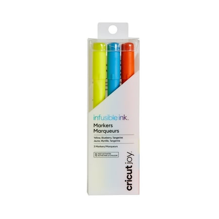 Cricut Joy™ Infusible Ink™ Markers 1.0, Yellow/Blueberry/Tangerine (3 ct), Medium Point