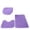 E008- Purple, variant on Bathroom Mat Setof3, U Shaped Toilet Rug, 20X33 In, Plush Pile, Moisture Capture, Residential Bathroom, Neutral Gray, 3 Pc, Toilet Cover Seat, Toilet Mat
