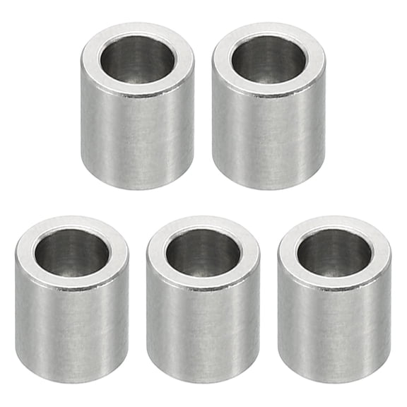 M5 Stainless Steel Spacers, 5 Pcs Metal Spacer Stainless Steel 5.1mm ID x 8mm OD x 8mm L for 1/5inch or M5