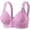 Purple, variant on Alun Front Closure Bras for Old Women Everyday Comfort Thin Cup Wirefree Push up Bra for Senior Solid Color Soft Lightweight Breathable Full Coverage Bralettes Red 46