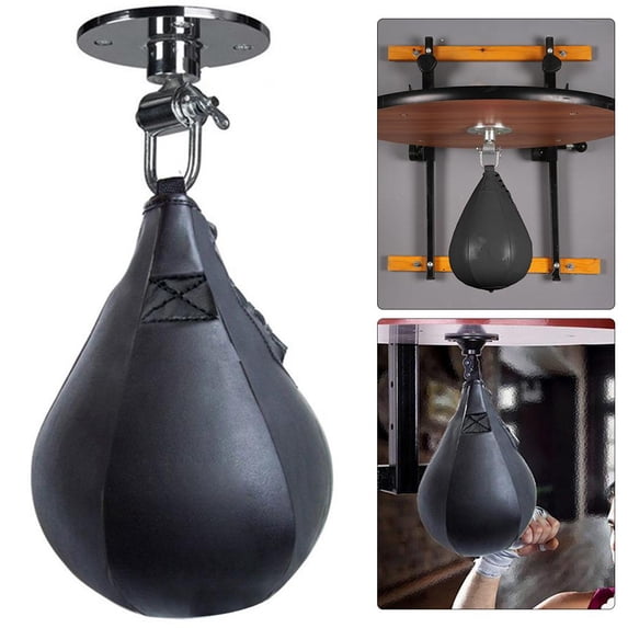 Boxing Training package, Heavy Duty PU Leather Hanging Swivel Punch for Boxing MMA boxeo en tailandia Thai Fitness Fighting Sport Training Black