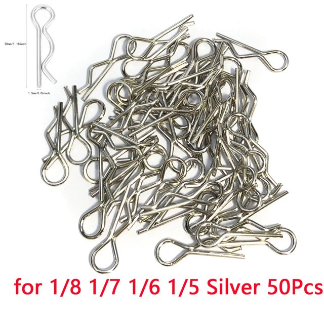 50 Uds. Clips para el cuerpo, accesorios, Clip de carcasa de cuerpo de Metal, pestillo de carcasa para Axial Arrma