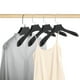 thumbnail image 2 of Perchas de ropa únicas de Bargains, 4 piezas, gancho plano suave, percha de prendas, negra, 2 of 5