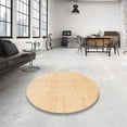 thumbnail image 3 of Ahgly Company Indoor Square Abstract Brown Gold Solid Area Rugs, 6' Square, 3 of 6