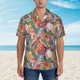 thumbnail image 2 of Fotbe Tropical Fruit Camisa Hawaiana para Hombre Unisex – Camisa Casual de Verano con Botones de Manga Corta de Algodón y Lino,Small, 2 of 7