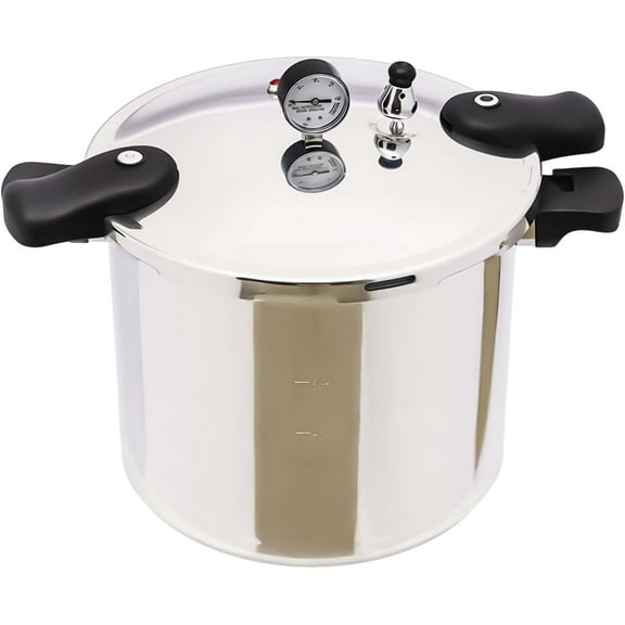 22L 23 Quart Pressure Canner 90Kpa Pressure Cooker Pressure Cooker Stainless Steel Pressure Canner Mini Pressure Cookers Super Safety Lock for For Canning Steaming Large Capacity 90kpa