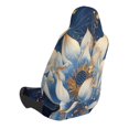 thumbnail image 2 of Daiia Blue Golden Dream Lotus Printed Car Seat Cover - Waterproof & Sweatproof - Universal Fit, Machine Washable, Non-Slip - Seat Protector for Car, Truck, SUV, Van (1 Pack), 2 of 5