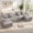 145" Light Gray, variant on Vinform Oversided 145" U Shaped Cloud Couch Sectional, DeepSeat Sofa Bed with USB Charging, Hidden Storage, Cup Holders & Chenille Double Chaise, Gray