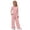Rose Gold, variant on CPNG Girls 2 Piece Outfit Set Solid Color Long Sleeve Slim Top and Matching Wide Leg Lightweight Casual Sweatsuit Set