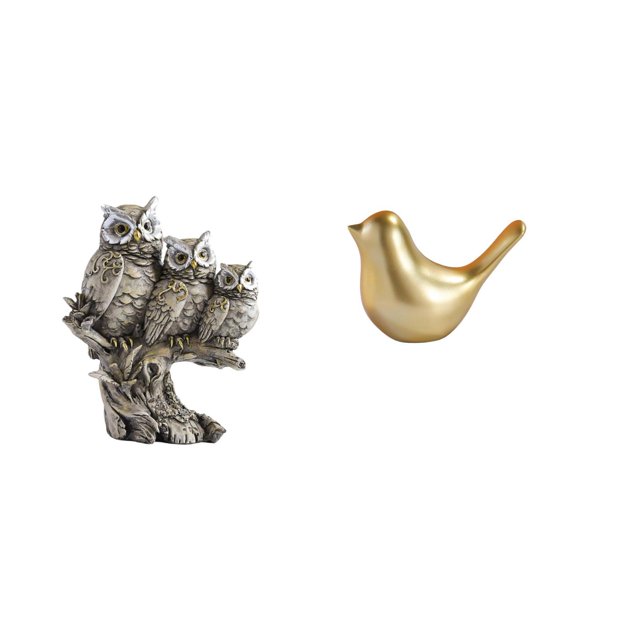 Figuras de búho,Figuras de búho,animales artificiales,artesanías,decoración del hogar,Figura de pájaros,Figura de pájaro dorado,decoración del hogar,estatua de animal,Estatuas