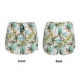 thumbnail image 5 of Picia Watercolor Palm Tree Pattern Women's 2 in 1 Athletic Running Shorts High Waisted Workout Casual Gym Sweat Shorts with Comfy Liner Zipper Pockets-Small, 5 of 9