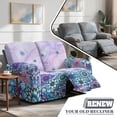 thumbnail image 5 of Xoenoiee Boho Mandala Marble Print Reclining Loveseat Slipcover, 6-Piece Velvet Stretch Loveseat Reclining Sofa Covers, 2 Seat Recliner Couch Washable Love Seat Slipcovers, 5 of 6
