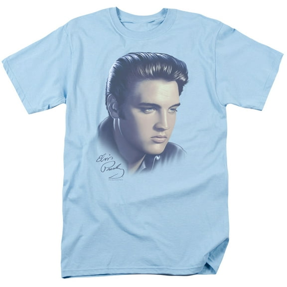 Elvis Presley Men's Big Portrait T-shirt Large Blue