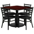 thumbnail image 2 of EMMA + OLIVER 5 Piece Adult Traditional Steel Dining Table Set & Plywood, Black, 2 of 3
